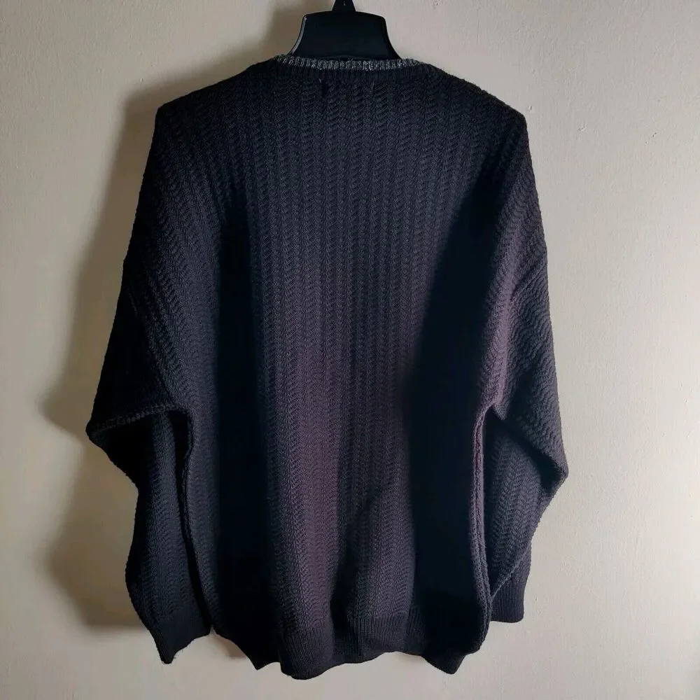 Cibreo Wool Blend Crewneck Sweater Mens Size Large Diamond Pattern Made In Italy